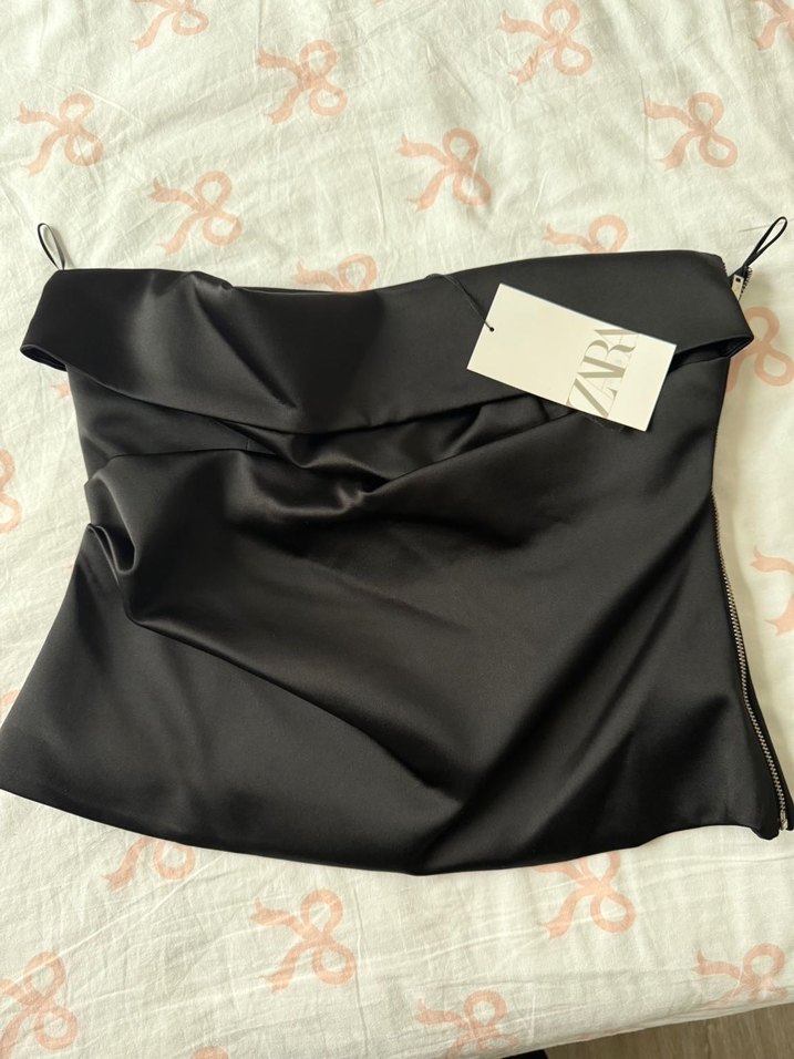 Kadın Siyah zara Straplez Bustiyer - Görsel 2