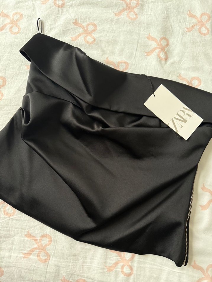 Kadın Siyah zara Straplez Bustiyer - Görsel 3