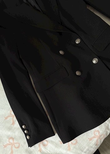 Siyah Dilvin Kadın Düğmeli Blazer Ceket - Görsel 4
