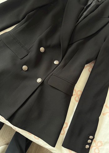 Siyah Dilvin Kadın Düğmeli Blazer Ceket - Görsel 3