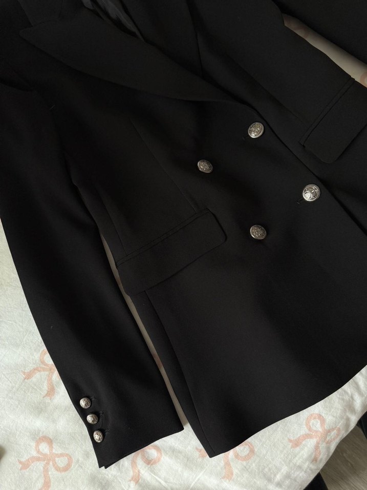 Siyah Dilvin Kadın Düğmeli Blazer Ceket - Görsel 4