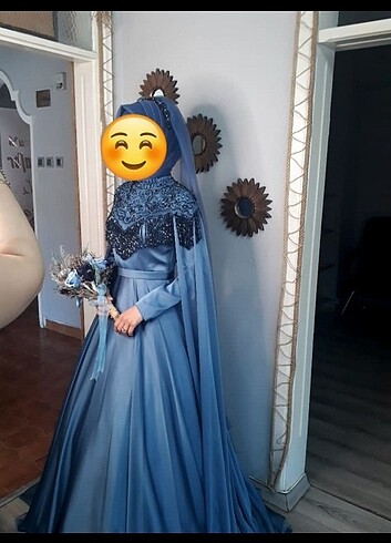 Tesettür nişan elbisesi