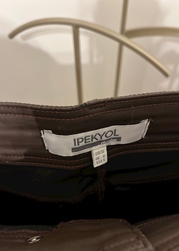 İpekyol Kahverengi Mumlu Kadın Pantolon - Görsel 4