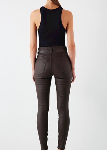 İpekyol Kahverengi Mumlu Kadın Pantolon - Görsel 2