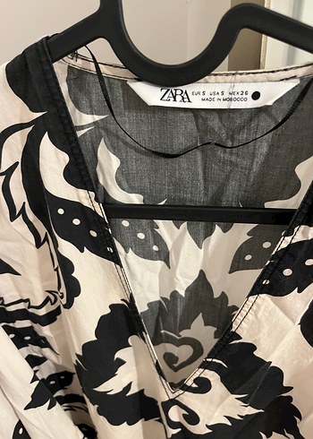 Zara Siyah-Beyaz Uzun Elbise - Görsel 5