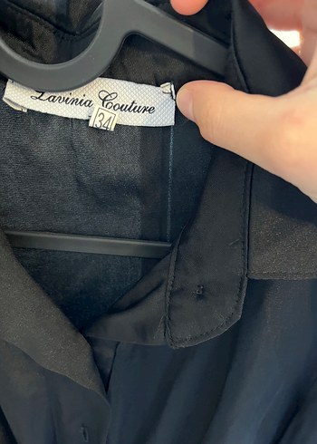 34 Beden siyah Renk Lavinia Couture Siyah Şık Elbise Beli Bağlamalı