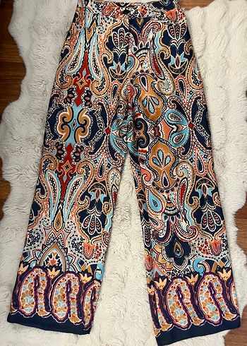 Zara Çok Renkli Desenli Kadın Pantolon - Görsel 3