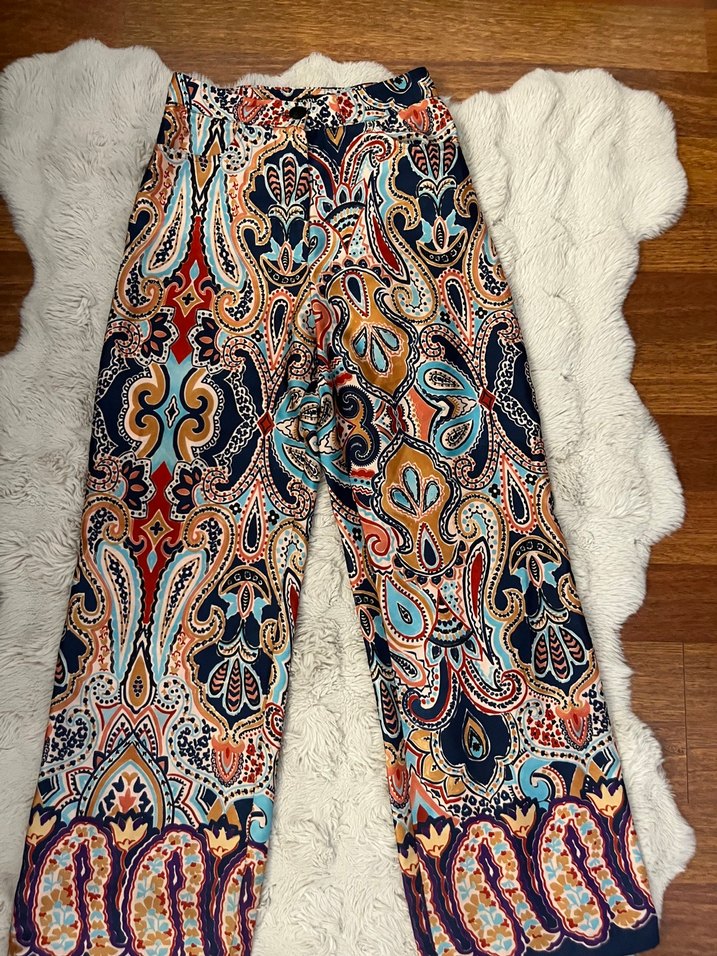 Zara Çok Renkli Desenli Kadın Pantolon - Görsel 4