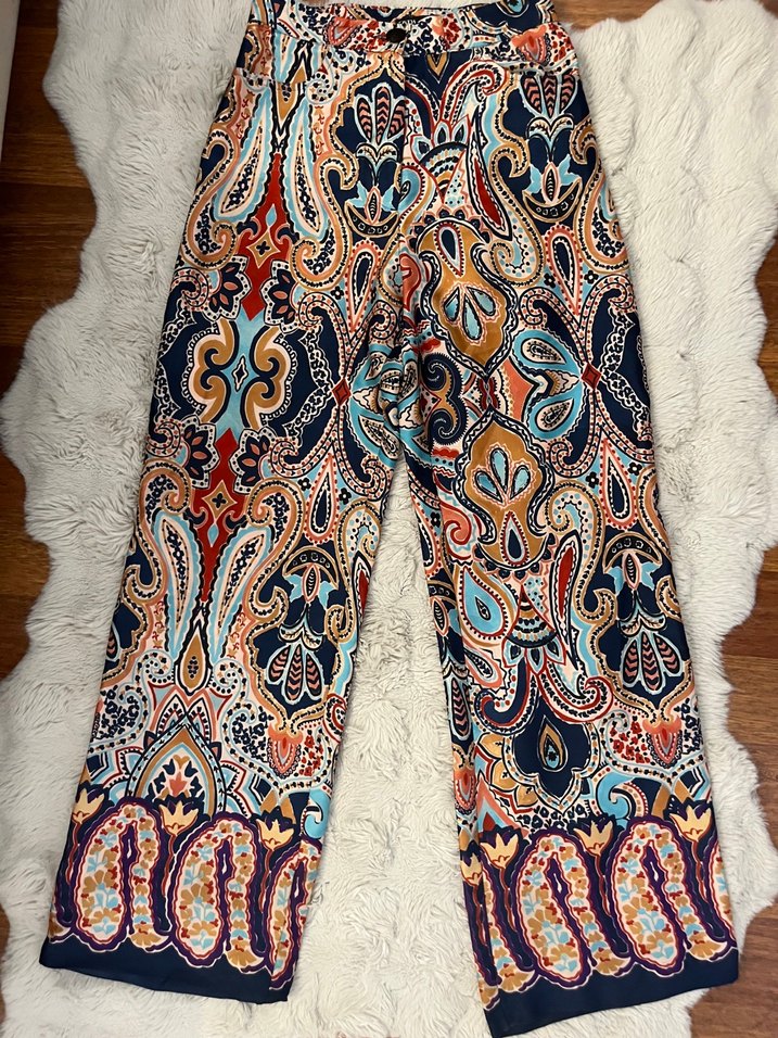 Zara Çok Renkli Desenli Kadın Pantolon - Görsel 3