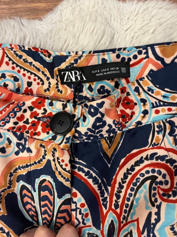 Zara Çok Renkli Desenli Kadın Pantolon - Görsel 5