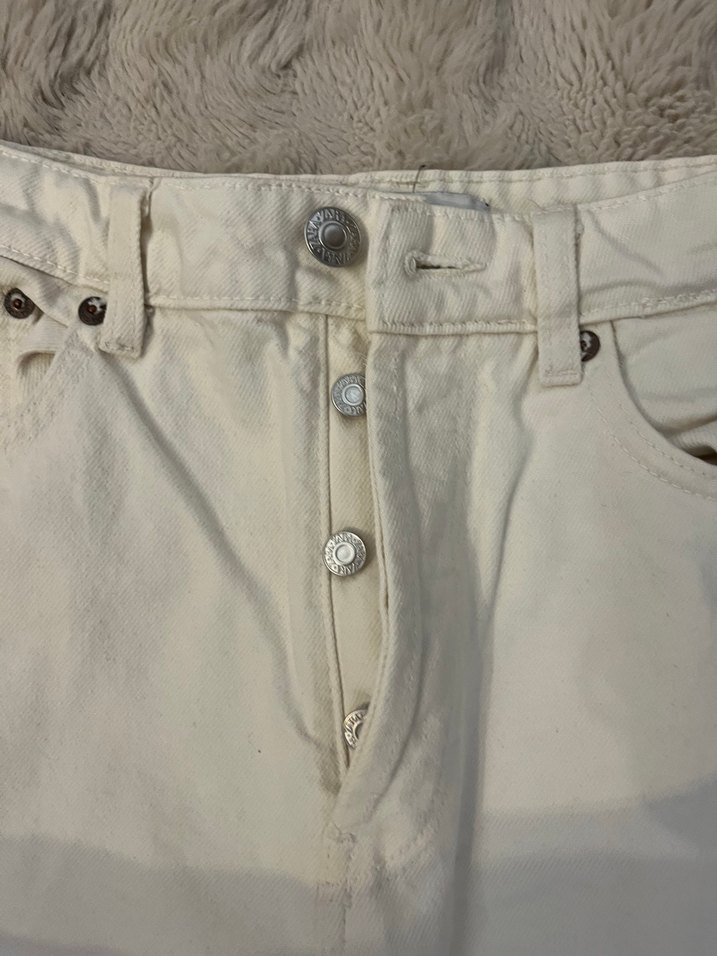 Zara Düz Kesim Ekru Jean - Görsel 3