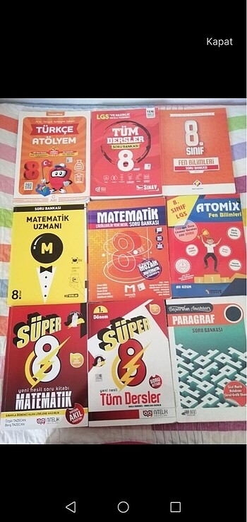 8.sınıf test kitapları