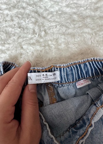 Zara  Kot Şort etek 4-5 yaş - Görsel 4