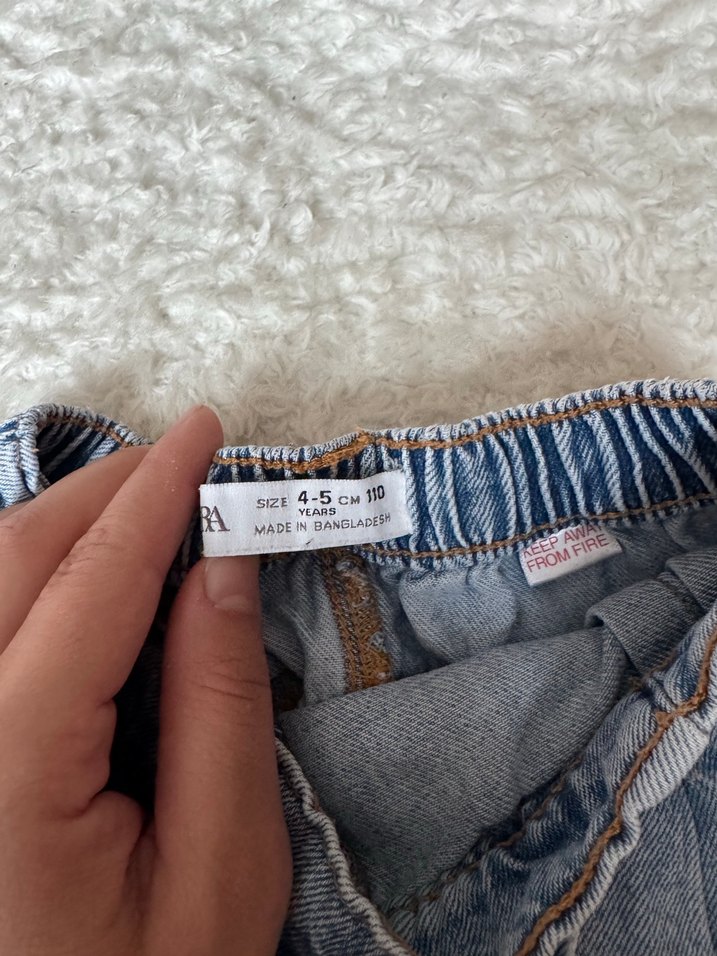 Zara  Kot Şort etek 4-5 yaş - Görsel 4