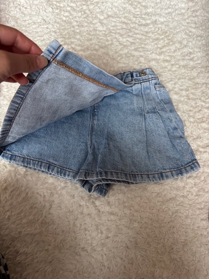 Zara  Kot Şort etek 4-5 yaş - Görsel 2