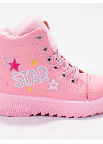 Kızlar için Pembe Nakışlı Kürklü Bot - Görsel 2