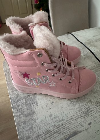 Kızlar için Pembe Nakışlı Kürklü Bot - Görsel 6