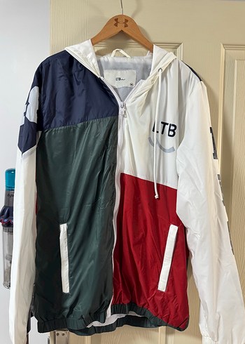 Renk Bloklu Kapüşonlu Erkek Yağmurluk - Görsel 2