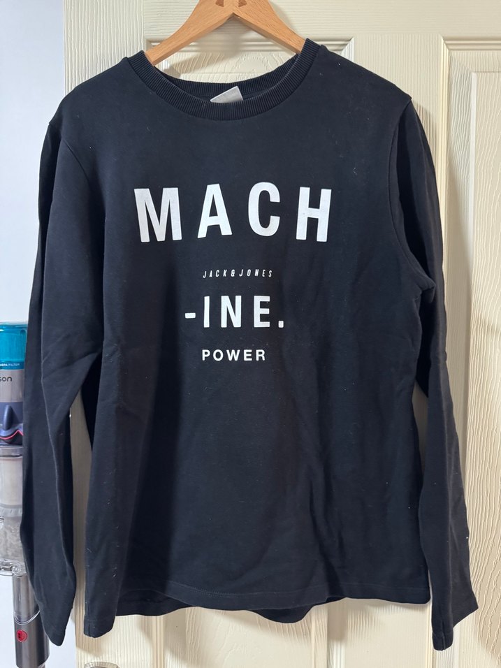 Siyah Baskılı Erkek Sweatshirt - Görsel 2