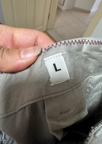 Gri Erkek Rahat Kesim Mini Kot Şort - Görsel 5