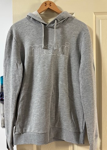 Gri Kapüşonlu Sweatshirt