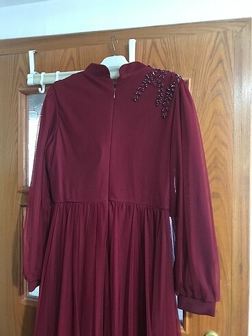 40 Beden bordo Renk Abiye
