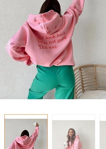 Trendyol & Milla Pembe Kapüşonlu Rahat Kesim Sweatshirt