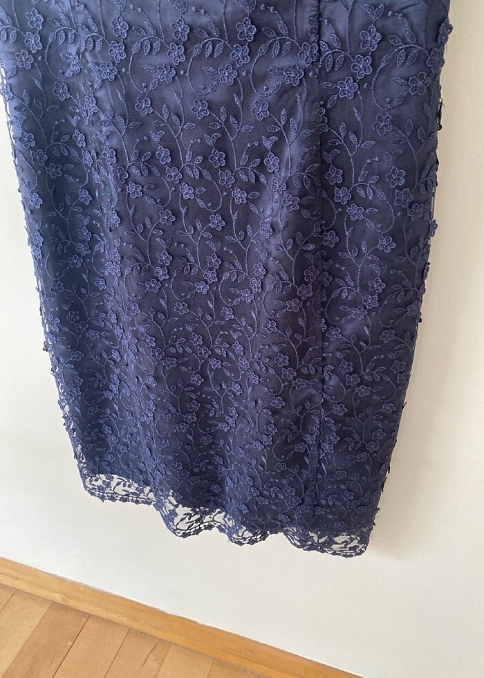 Dantel kısa abiye elbise - Görsel 4