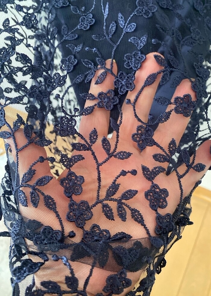 Dantel kısa abiye elbise - Görsel 3