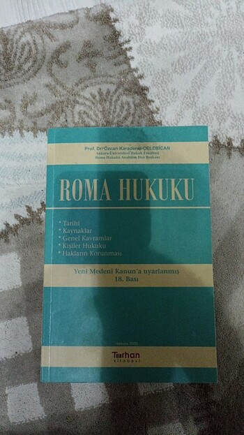 ROMA HUKUKU PROF.DR. ÖZCAN KARADENİZ ÇELEBİCAN