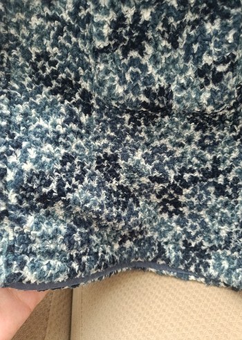 Kız Çocuk Mavi Desenli Düğmeli elbise - Görsel 2