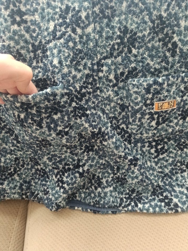 Kız Çocuk Mavi Desenli Düğmeli elbise - Görsel 4