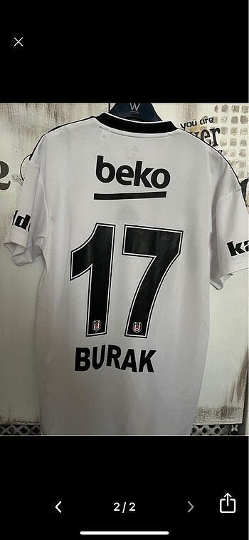 Adidas Burak Yılmaz imzalı orijinal Beşiktaş maç forması