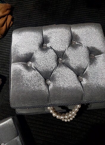 Çeyiz sandığı çantalı  3 boy inci detaylı  - Görsel 2