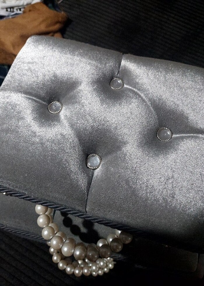 Çeyiz sandığı çantalı  3 boy inci detaylı  - Görsel 4