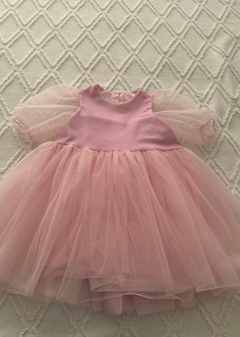 Pembe Kız Çocuk Tül Elbise