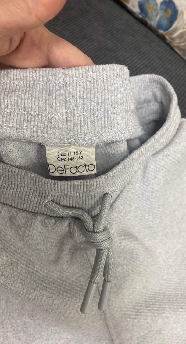 Gri Rahat Kesim çocuk Eşofman Altı - Görsel 4