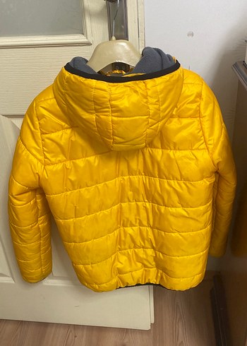 Parlak Sarı Fermuarlı Erkek Çocuk Mont - Görsel 2