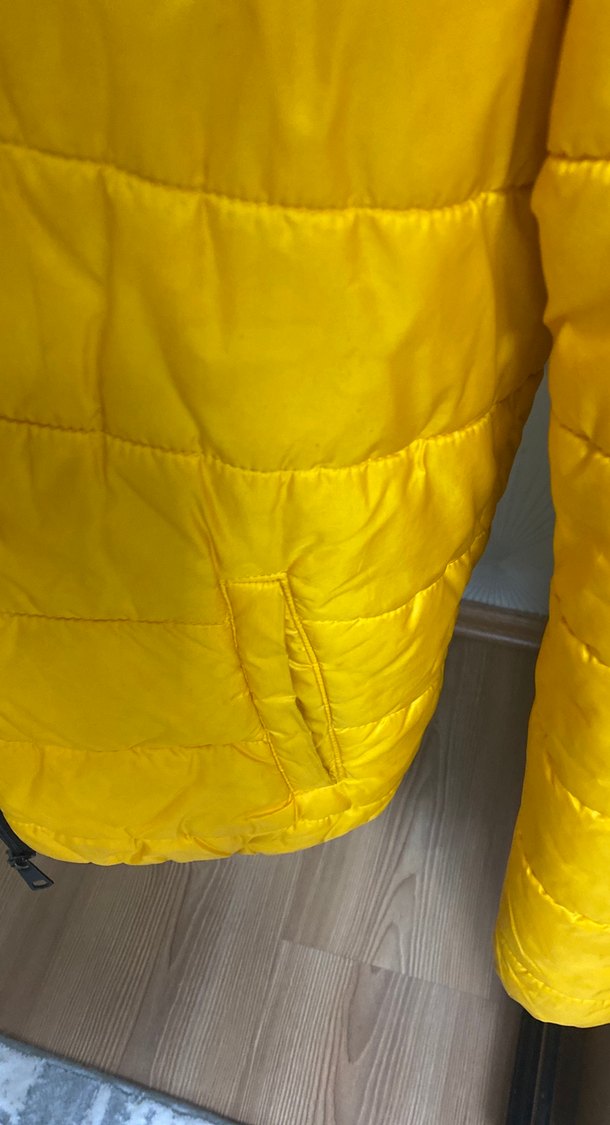 Parlak Sarı Fermuarlı Erkek Çocuk Mont - Görsel 3