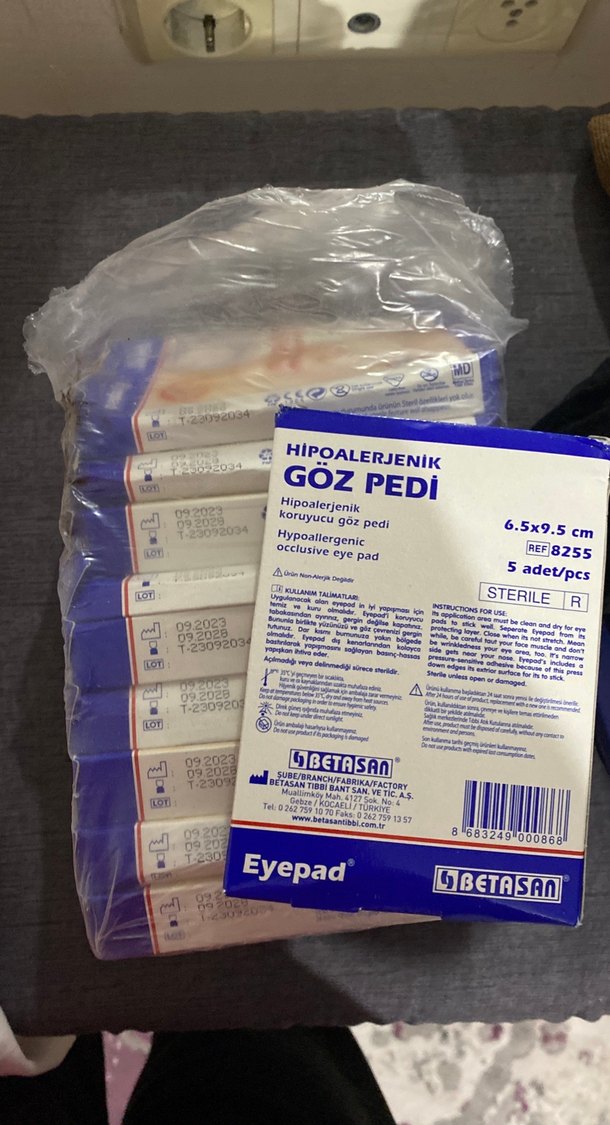 Hipoalerjenik Steril Göz Pedi 5'li 10 paket - Görsel 3