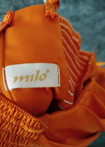 Turuncu Drapeli çocuk Elbisesi - Görsel 3