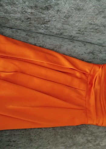 Turuncu Drapeli çocuk Elbisesi - Görsel 2