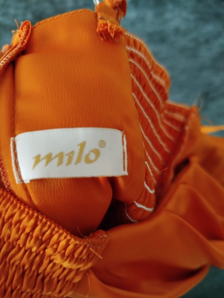 Turuncu Drapeli çocuk Elbisesi - Görsel 3