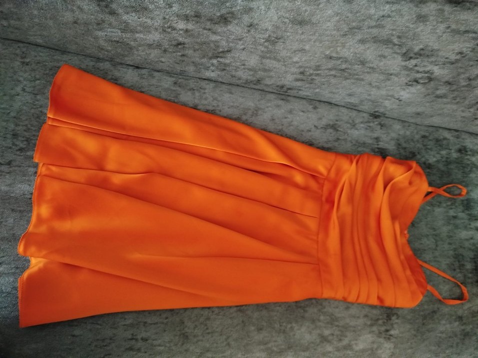 Turuncu Drapeli çocuk Elbisesi - Görsel 2