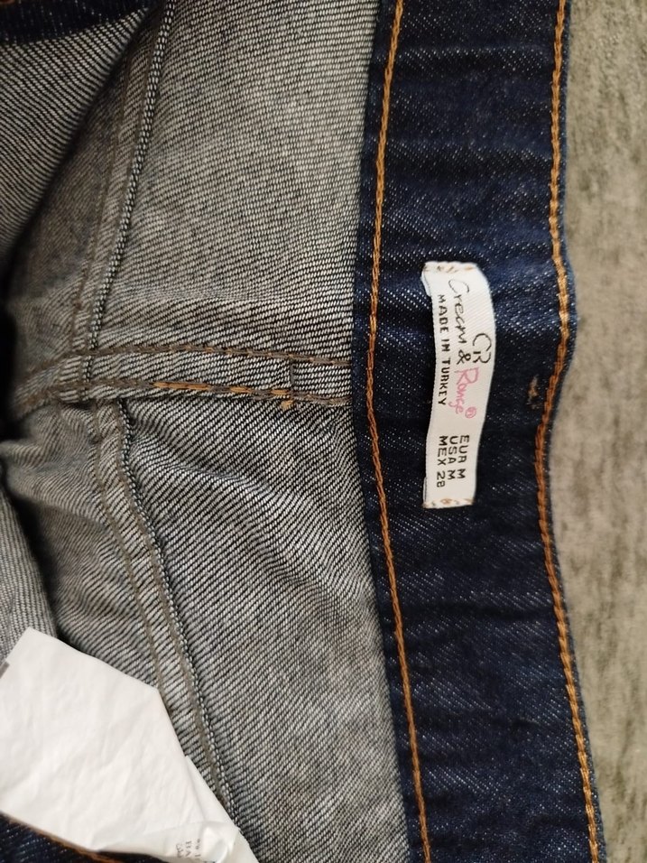 Kadın Lacivert Bol Kesim Midi Kot Pantolon - Görsel 2