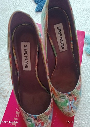 Renkli Baskılı Topuklu Kadın Stiletto - Görsel 2