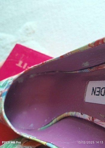 Renkli Baskılı Topuklu Kadın Stiletto - Görsel 3