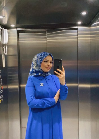 Uzun Kollu Mavi  tunik
Önünde iki tane pilesi bulunuyor - Görsel 3