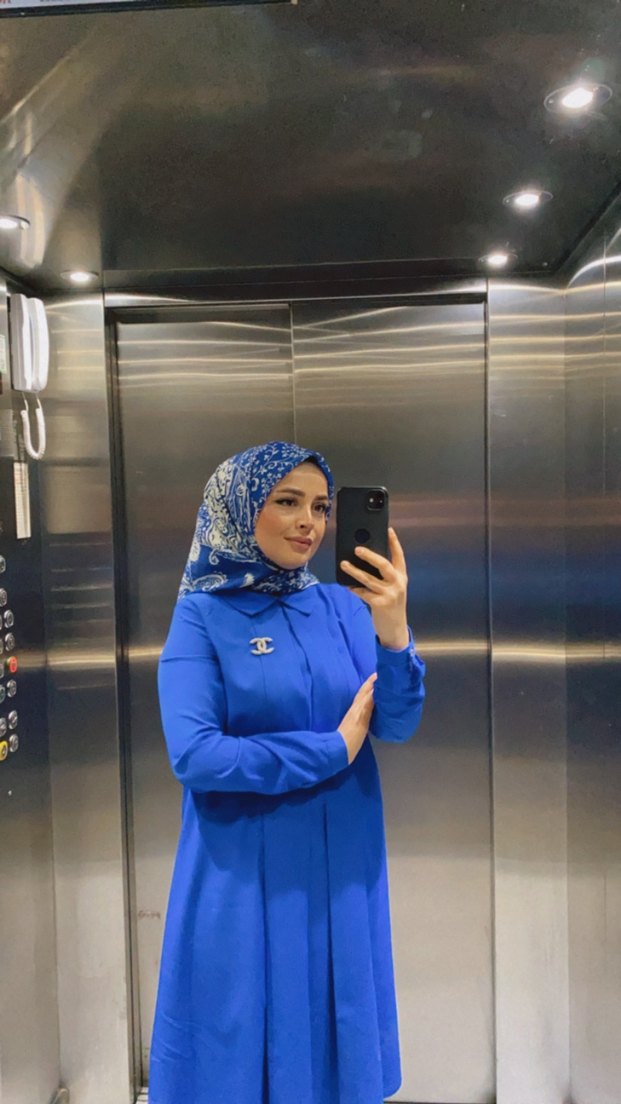 Uzun Kollu Mavi  tunik
Önünde iki tane pilesi bulunuyor - Görsel 3