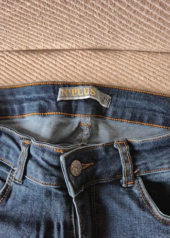 Kadın Mavi Normal Boy Dar Kesim Kot Pantolon - Görsel 2